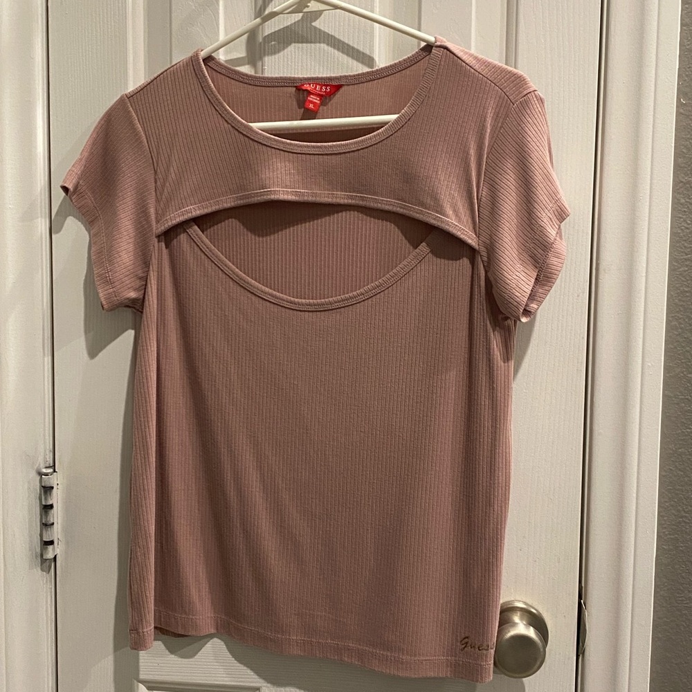 Guess Women's Blush Cutout Tee